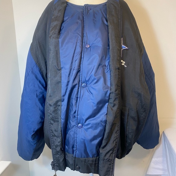 Men’s size XXL Cowboys NFL experience Nylon zipper & button jacket vintage - Picture 3 of 15